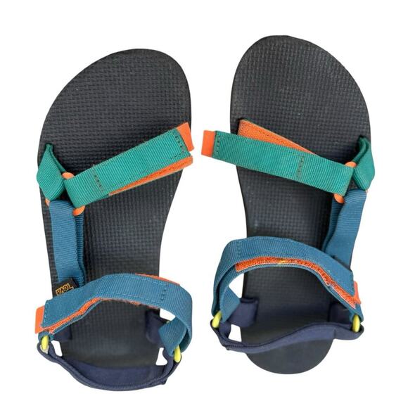 Teva Original Universal Sandals Women’s Size 5 Colorblock REPREVE® Eco Straps Ou - Picture 2 of 5
